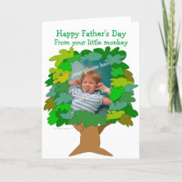 Fathers Day Little Monkey Photo Card Template