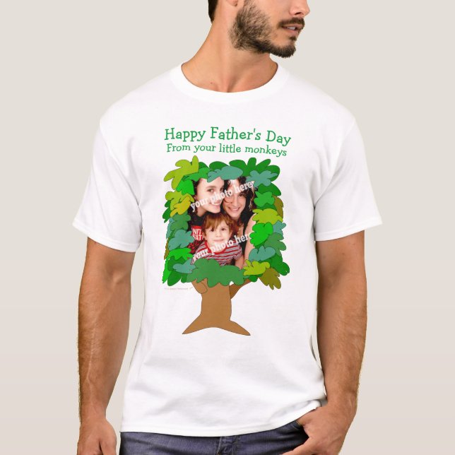 Fathers Day Little Monkeys Photo Shirt Template (Front)