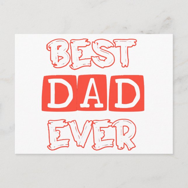 Fathers day love Best Dad Ever - Stylish Tribute t Holiday Postcard (Front)
