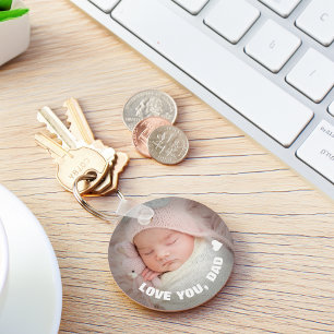 Father's Day Love You Photo Keychain