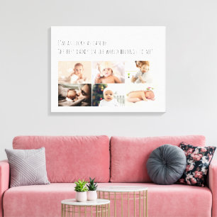 Fathers Day Lucky Me Best Daddy Photos Canvas Print