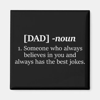 Father's Day Magnet - Unique Dad Noun Typography