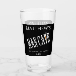 Father's Day Man Cave Pub Beer Soda Drinking Glass