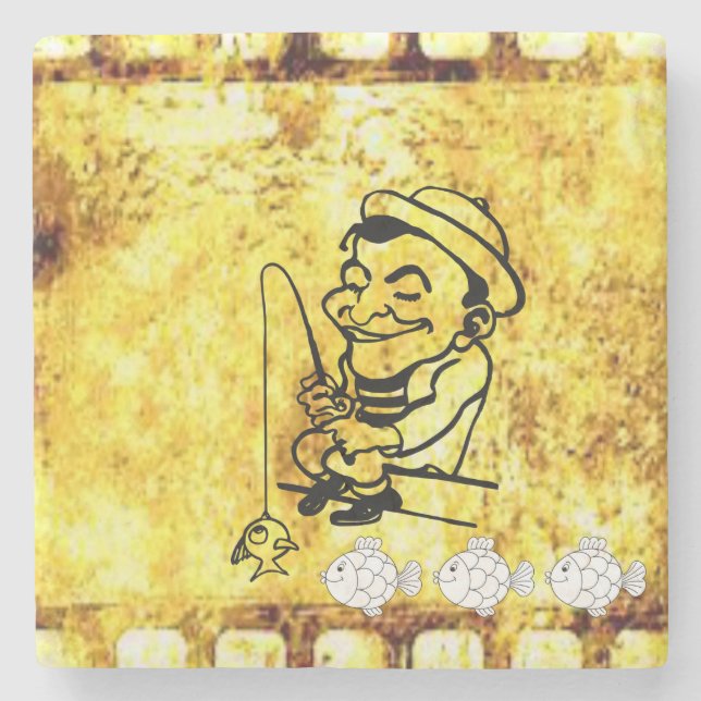 Father's Day Marble Stone Coaster (Front)