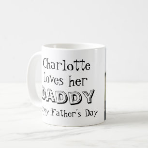 Father's Day Message from Daughter Photo Coffee Mug