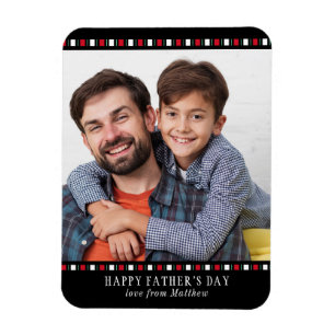 Father's Day Modern Custom Personalized Photo Magnet