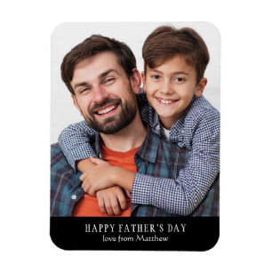 Father's Day Modern Personalized Photo Magnet