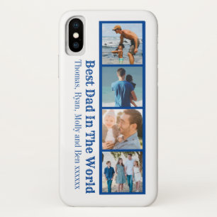 Father's Day Modern Photo Collage Case-Mate iPhone Case