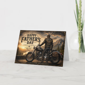 Father's Day Motorcycle Card | Dad Biker Greeting