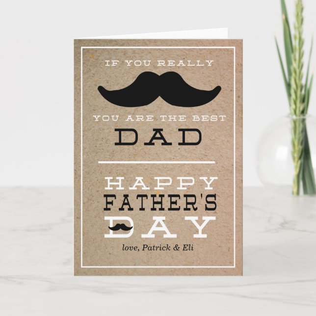 Father's Day Moustache Card (Front)