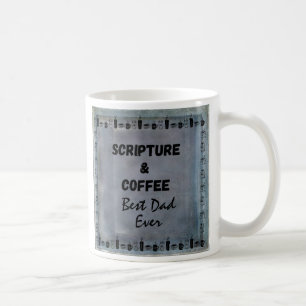 Father's Day Mug   Scripture   Rustic Blue Grey