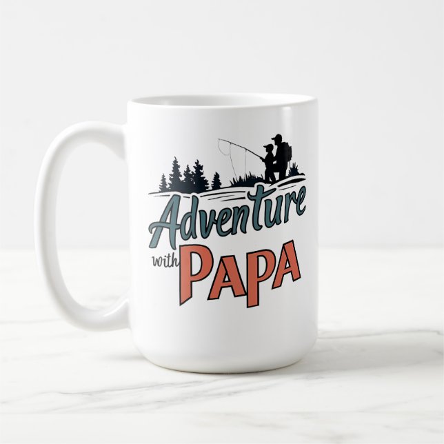 Father's Day mug, The Best gift for papa Coffee Mug (Left)