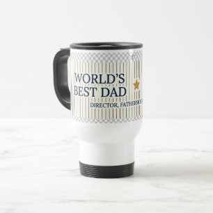 Father's Day Mug - World's Best Dad Navy & Burgund