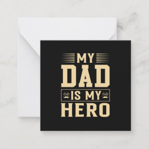 Father's Day My Dad Is My Hero Card