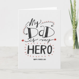 Father's Day - "My Dad is My Hero" Card