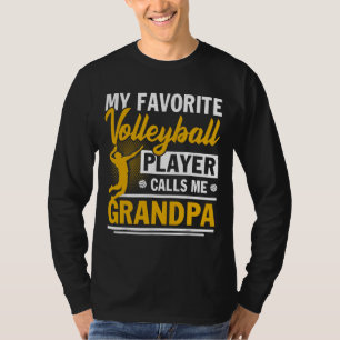 Father's Day My Favourite Volleyball Player Calls  T-Shirt