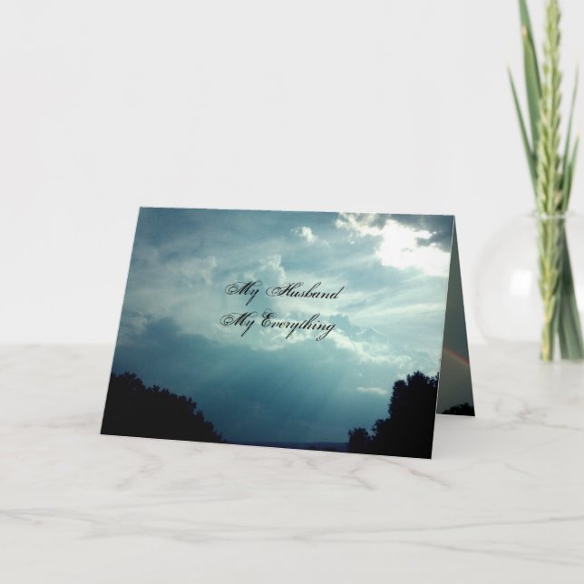 FATHERS DAY MY HUSBANDS MY EVERYTHING card (Front)