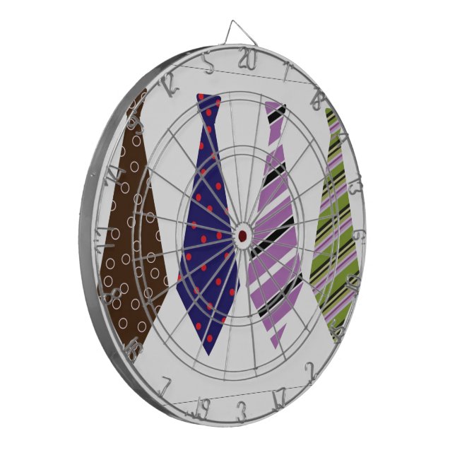 Father's Day Neck Ties Mod Stylish Classy Dartboard (Front Left)