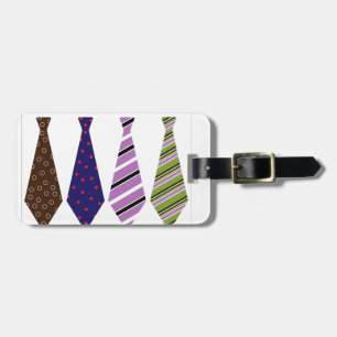 Father's Day Neck Ties Mod Stylish Classy Luggage Tag