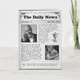 Father's Day Newspaper (customizable) Card