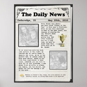 Father's Day Newspaper (customizable) Poster