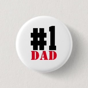 Father's Day Number 1 Dad Inch Round Button