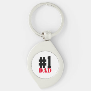 Father's Day Number 1 Dad Keychain