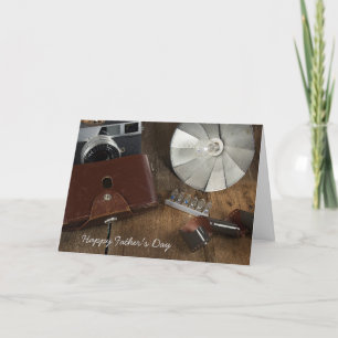 Father's Day- old photography equipment Card