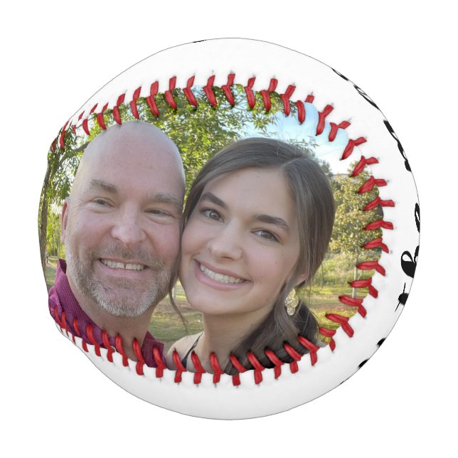 Father's day or dad birthday custom photo baseball (Front Right)