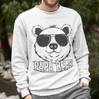 Father's Day | PaPa Bear | Black White Modern