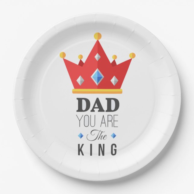 father's day paper party plates (Front)