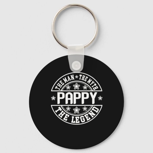 Father's Day | Pappy The Man The Myth The Legend Keychain (Front)