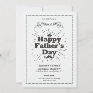 Father's Day Party Flyer Invitation