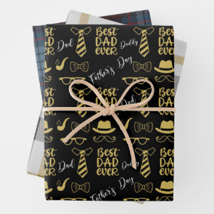 Father's Day Pattern Wrapping Paper Sheet