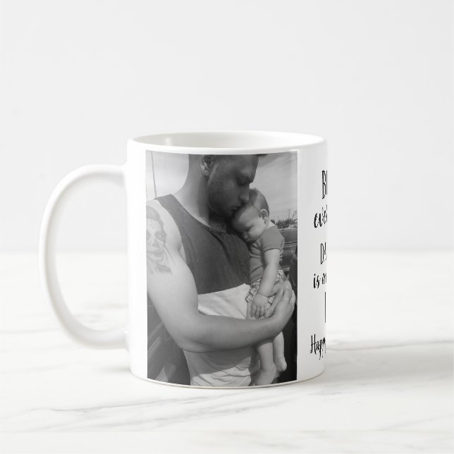 Father's Day Personalized 2 Photo Daughter Quote Coffee Mug (Left)