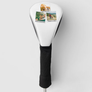 Fathers Day Personalized 3 Photo Collage Golf Head Cover