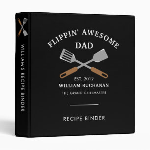 Fathers Day Personalized Chef Recipe Binder