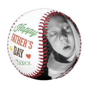 Fathers Day Personalized Colourful Baseball