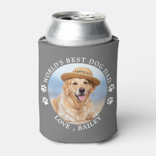 Father's Day Personalized Cute Pet Photo Dog Dad Can Cooler
