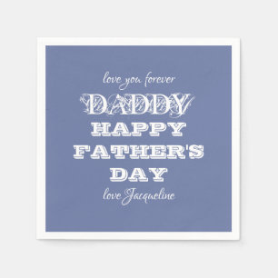 Father's Day Personalized Daddy Paper Napkins