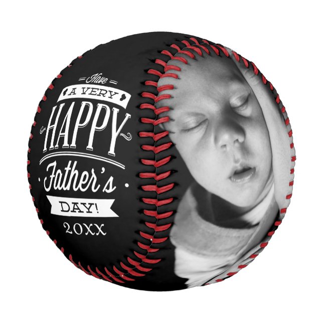 Fathers Day Personalized One Of A Kind Baseball (Angled)
