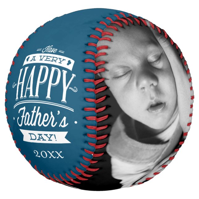 Fathers Day Personalized One Of A Kind Softball (Angled)