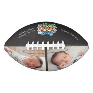 Fathers Day Personalized Photo Best Dad Ever Football