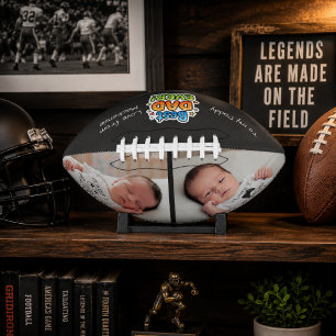 Fathers Day Personalized Photo Best Dad Ever Football