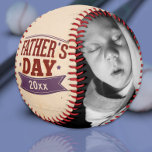 Fathers Day Personalized Photo Custom Baseball<br><div class="desc">Custom personalized one of a kind Fathers day photo template baseball / softball from Ricaso</div>
