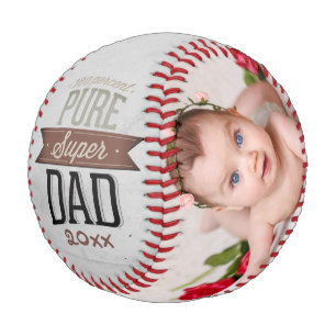Fathers Day Personalized Pure Super Dad Baseball