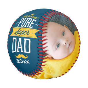 Fathers Day Personalized Pure Super Dad Baseball