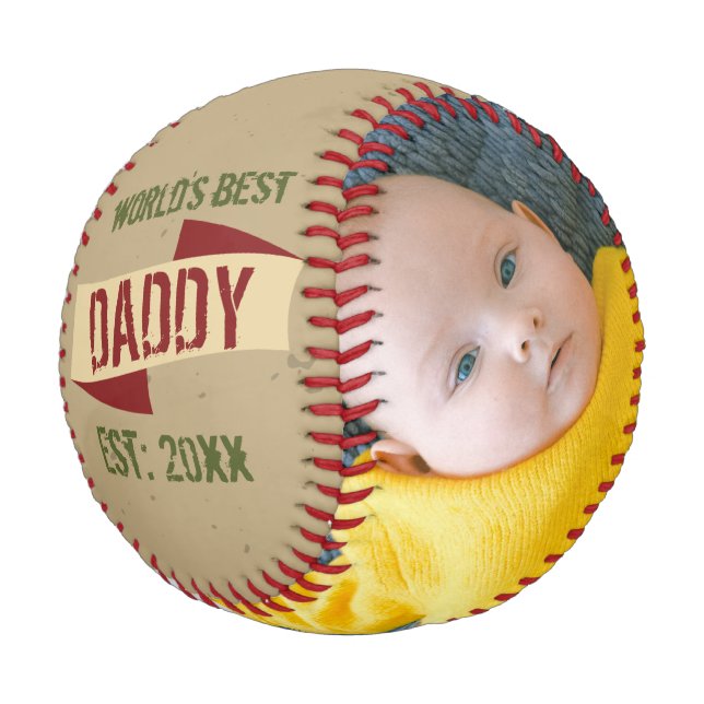 Fathers Day Personalized Unique Made By You Baseball (Angled)