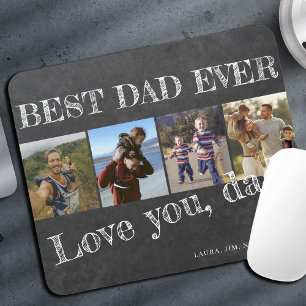 Fathers Day photo collage best dad ever custom Mouse Pad