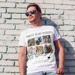 Father's Day photo collage best dad ever custom T-Shirt<br><div class="desc">Bold typography kids family photo collage black white t-shirt template personalized with your 6 photos and your text. Could be a great keepsake gift for dad for Father's Day, birthday, Christmas, or any other occasion. Please note that the text colour is changeable. To change it, use the option EDIT USING...</div>
